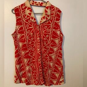Bonnie Boynton vintage large open back sleeveless top